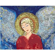Zuty - Painting by Numbers - Christmas Angel Iii, 80X100 Cm, Canvas+Frame - Painting by Numbers