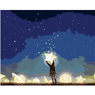 Zuty - Painting by Numbers - Boy Among the Shining Planets, 40X50 Cm, Canvas+Frame - Painting by Numbers