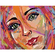 Zuty - Painting by Numbers - Girl with Green Eyes, 80X100 Cm, Canvas+Frame - Painting by Numbers