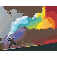 Zuty - Painting by Numbers - Boy With Colored Lights, 40X50 Cm, Canvas+Frame - Painting by Numbers
