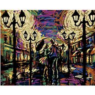 Zuty - Painting by Numbers - Couple in Love Under an Umbrella, 40X50 Cm, Canvas+Frame - Painting by Numbers