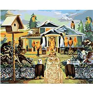 Zuty - Painting by Numbers - Birds And House (D. Rusty Rust), 40X50 Cm, Canvas+Frame - Painting by Numbers