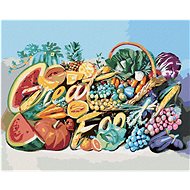 Zuty - Painting by Numbers - Basket, Fruits And Vegetables (D. Rusty Rust), 40X50 Cm, Canvas+Frame - Painting by Numbers