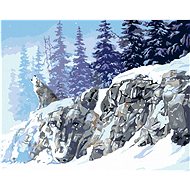 Zuty - Painting By Numbers - Wolf Howling In Winter (D. Rusty Rust), 40X50 Cm, Canvas+Frame - Painting by Numbers