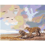 Zuty - Painting by Numbers - Tiger And Clouds (D. Rusty Rust), 40X50 Cm, Canvas+Frame - Painting by Numbers