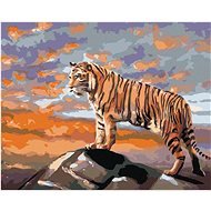 Zuty – Maľovanie podľa čísel – Tiger na skale (D. Rusty Rust), 80 × 100 cm, plátno + rám - Maľovanie podľa čísel