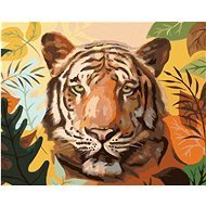 Zuty – Maľovanie podľa čísel – Tiger a listy (D. Rusty Rust), 80 × 100 cm, plátno + rám - Maľovanie podľa čísel