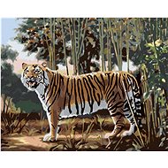 Zuty - Painting by Numbers - Tiger And Bamboo (D. Rusty Rust), 80X100 Cm, Canvas+Frame - Painting by Numbers