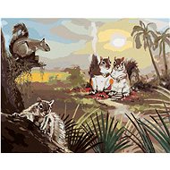 Zuty - Painting by Numbers - Squirrels And Sunset (D. Rusty Rust), 80X100 Cm, Canvas+Frame - Painting by Numbers