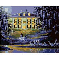 Zuty - Painting by Numbers - Pelican And Villa (D. Rusty Rust), 40X50 Cm, Canvas+Frame - Painting by Numbers
