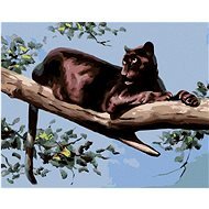 Zuty - Painting by Numbers - Panther Lying on a Branch (D. Rusty Rust), 80X100 Cm, Canvas+Frame - Painting by Numbers