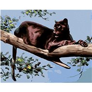 Zuty - Painting by Numbers - Panther Lying on a Branch (D. Rusty Rust), 40X50 Cm, Canvas+Frame - Painting by Numbers