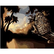 Zuty - Painting by Numbers - Owl in the Night (D. Rusty Rust), 80X100 Cm, Canvas+Frame - Painting by Numbers