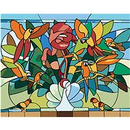 Zuty - Painting by Numbers - Mosaic Birds (D. Rusty Rust), 40X50 Cm, Canvas+Frame - Painting by Numbers