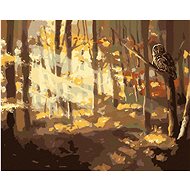 Zuty - Painting By Numbers - Owl And Forest For Autumn (D. Rusty Rust), 80X100 Cm, Canvas+Frame - Painting by Numbers