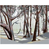 Zuty - Painting by Numbers - Snowy Owl And Forest In Winter (D. Rusty Rust), 40X50 Cm, Canvas+Frame - Painting by Numbers