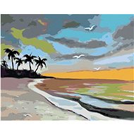 Zuty - Painting by Numbers - Coast And Sunset (D. Rusty Rust), 40X50 Cm, Canvas+Frame - Painting by Numbers
