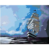 Zuty - Painting by Numbers - Sailing Boats and Clouds (D. Rusty Rust), 40X50 Cm, Canvas+Frame - Painting by Numbers