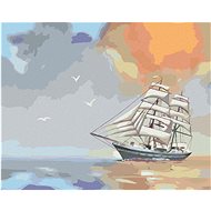 Zuty - Painting by Numbers - Clouds, Sailboats And Seagulls (D. Rusty Rust), 40X50 Cm, Canvas+Frame - Painting by Numbers