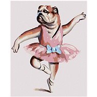Zuty - Painting by Numbers - English Bulldog And Ballet (D. Rusty Rust), 40X50 Cm, Canvas+Frame - Painting by Numbers
