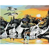 Zuty - Painting by Numbers - Fishing Man, Silhouettes of Politicians and Sunset (D. Rusty Rust), 40X - Painting by Numbers