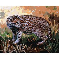 Zuty - Painting By Numbers - Ocelot In The Grass (D. Rusty Rust), 40X50 Cm, Canvas+Frame - Painting by Numbers
