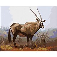 Zuty - Painting By Numbers - Antelope In Savannah (D. Rusty Rust), 80X100 Cm, Canvas+Frame - Painting by Numbers