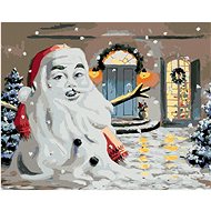 Zuty - Painting By Numbers - Snowman In The Shape Of Santa At Home (D. Rusty Rust), 80X100 Cm, Canva - Painting by Numbers