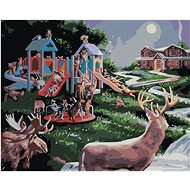 Zuty - Painting by Numbers - Animals at the Playground (D. Rusty Rust), 80X100 Cm, Canvas+Frame - Painting by Numbers