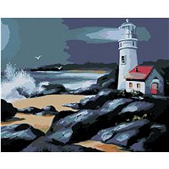Zuty - Painting By Numbers - Lighthouse At The Coast (D. Rusty Rust), 40X50 Cm, Canvas+Frame - Painting by Numbers