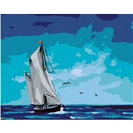Zuty - Painting by Numbers - Sailing Ship at Sea (D. Rusty Rust), 40X50 Cm, Canvas+Frame - Painting by Numbers
