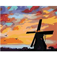 Zuty - Painting by Numbers - Mill And Reddish Painting (D. Rusty Rust), 40X50 Cm, Canvas+Frame - Painting by Numbers