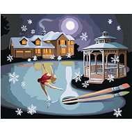 Zuty - Painting By Numbers - Painting Palette, Figure Skater And House With Gazebo (D. Rusty Rust),  - Painting by Numbers