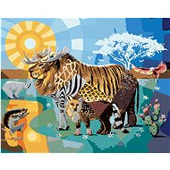 Zuty - Painting by Numbers - Illusion Animals (D. Rusty Rust), 40X50 Cm, Canvas+Frame - Painting by Numbers