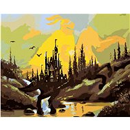 Zuty - Painting By Numbers - Knight On Horseback, Castle And Sunset (D. Rusty Rust), 80X100 Cm, Canv - Painting by Numbers