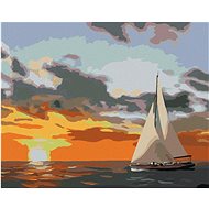 Zuty - Painting by Numbers - Sailing Boats and Sunset at Sea (D. Rusty Rust), 80X100 Cm, Canvas+ - Painting by Numbers
