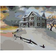 Zuty - Painting by Numbers - Abandoned White House in Winter (D. Rusty Rust), 40X50 Cm, Canvas+Frame - Painting by Numbers
