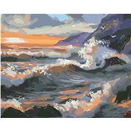 Zuty - Painting by Numbers - Waves And Sunset (D. Rusty Rust), 40X50 Cm, Canvas+Frame - Painting by Numbers