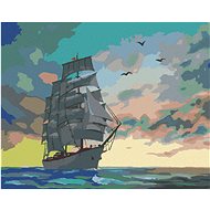 Zuty - Painting by Numbers - Sailing Boats and Colored Clouds (D. Rusty Rust), 40X50 Cm, Canvas+Fram - Painting by Numbers