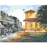 Zuty - Painting by Numbers - Train And Station (D. Rusty Rust), 80X100 Cm, Canvas+Frame - Painting by Numbers