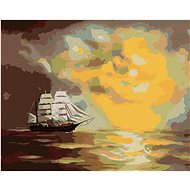 Zuty - Painting by Numbers - Sailing Boats and Sun in the Clouds (D. Rusty Rust), 80X100 Cm, Canvas+ - Painting by Numbers