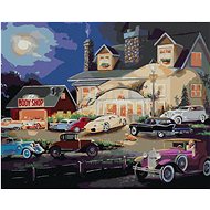 Zuty - Painting by Numbers - Cars And House (D. Rusty Rust), 40X50 Cm, Canvas+Frame - Painting by Numbers