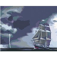 Zuty - Painting by Numbers - Sailing Ship And Storm (D. Rusty Rust), 80X100 Cm, Canvas+Frame - Painting by Numbers