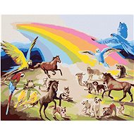 Zuty - Painting by Numbers - Animals and Rainbows (D. Rusty Rust), 40X50 Cm, Canvas+Frame - Painting by Numbers