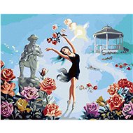 Zuty - Painting by Numbers - Ballerina and Rose (D. Rusty Rust), 80X100 Cm, Canvas+Frame - Painting by Numbers