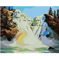 Zuty - Painting by Numbers - Waterfall, Rainbow and Presidents of the USA (D. Rusty Rust), 80X100 Cm - Painting by Numbers