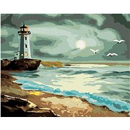 Zuty - Painting by Numbers - Lighthouse Illuminating the Sea Before the Storm (D. Rusty Rust), 40X50 - Painting by Numbers