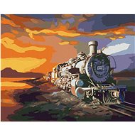 Zuty - Painting By Numbers - Train At Twilight (D. Rusty Rust), 80X100 Cm, Canvas+Frame - Painting by Numbers
