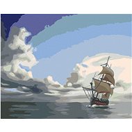Zuty - Painting by Numbers - Sailing Ship on a Calm Sea (D. Rusty Rust), 40X50 Cm, Canvas+Frame - Painting by Numbers