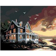 Zuty - Painting by Numbers - Green House After Dark (D. Rusty Rust), 80X100 Cm, Canvas+Frame - Painting by Numbers